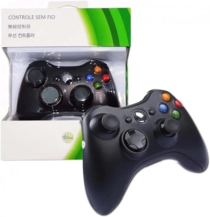 Controle Xbox 360 Sem Fio Joystick Wireless Review com Vibração Ajustável