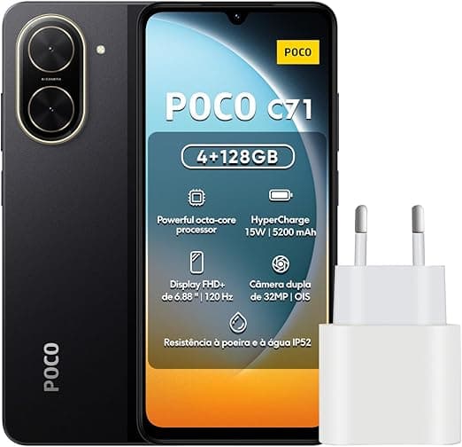 Review do Smartphone Xiaomi POCO C71: bateria 5200 mAh e até 120 Hz