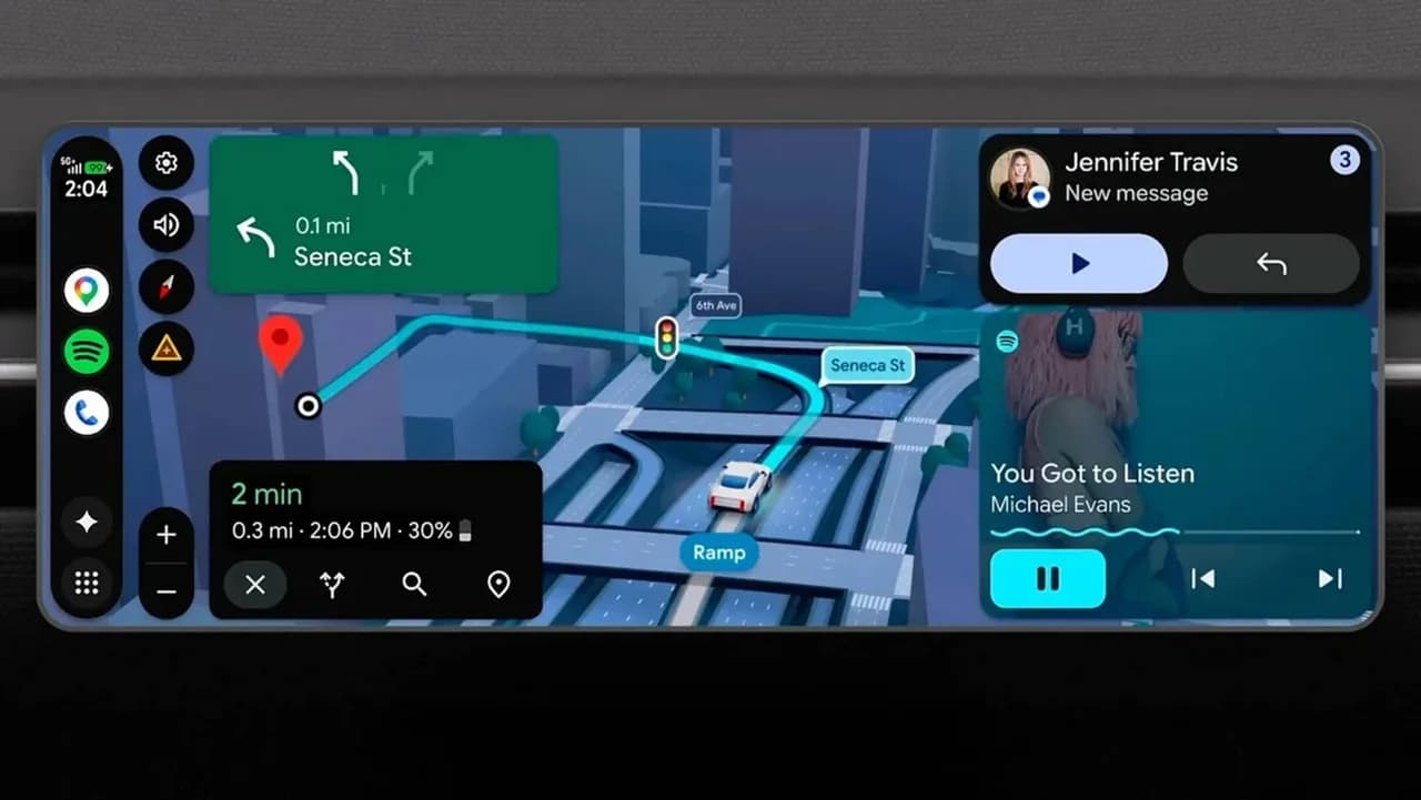 Android Auto: guia das novidades com widgets, Gemini e navegação 3D