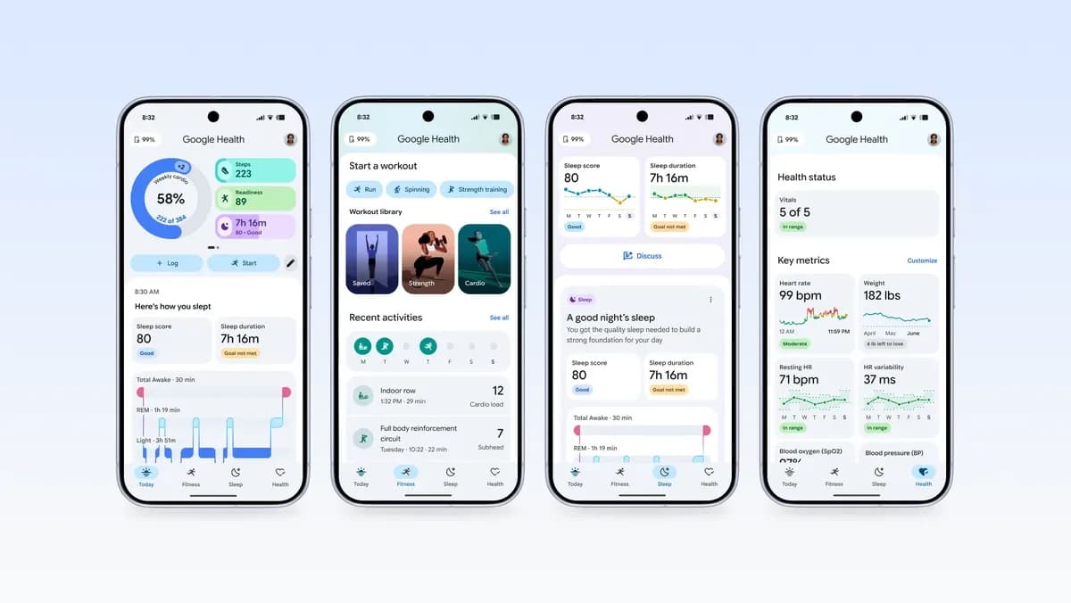 Google Health no lugar do Fitbit: guia para ver métricas rápido