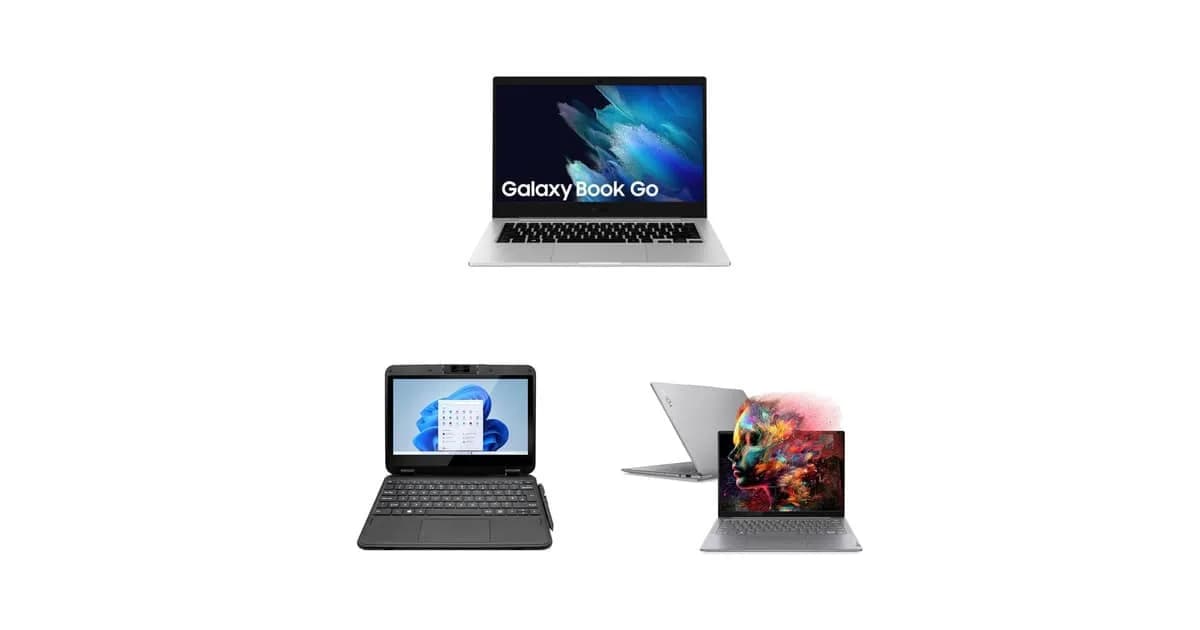 Promoção de notebook: guia Samsung Galaxy Book Go, Ultra UB210 e Yoga Slim 7i